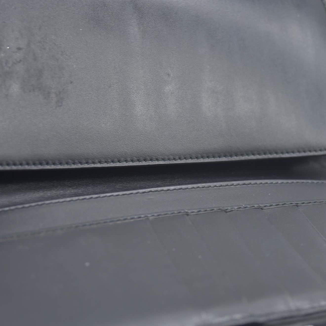 AUCTION $440 Gucci  Denim Calfskin Monogram Blake Continental Wallet Black