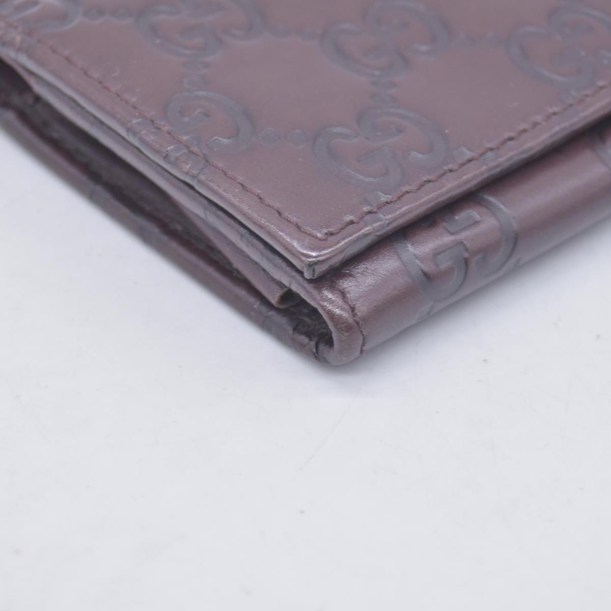 $360 Gucci Guccissima 6 Key Holder Case Dark Brown CONSIGNMENT