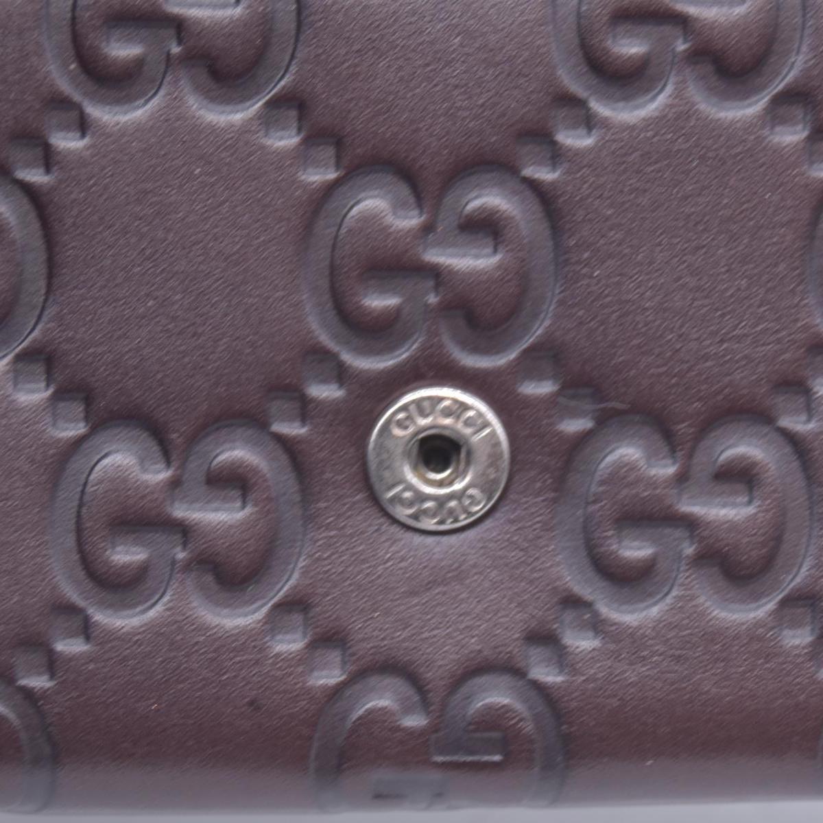 $360 Gucci Guccissima 6 Key Holder Case Dark Brown CONSIGNMENT
