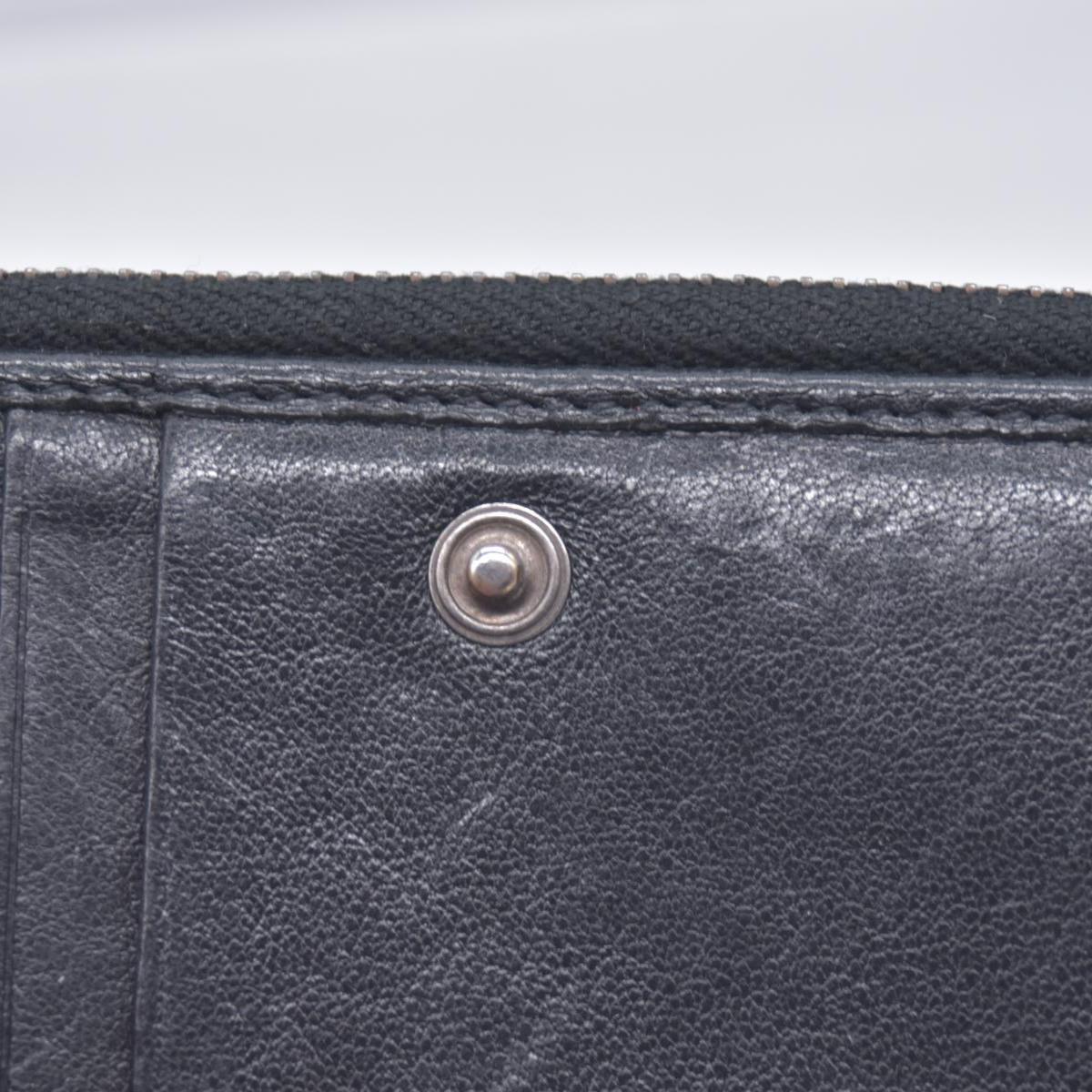 Saint Laurent Calfskin Matelasse Monogram Compact Zip Around Wallet Dark Grey CONSIGNMENT