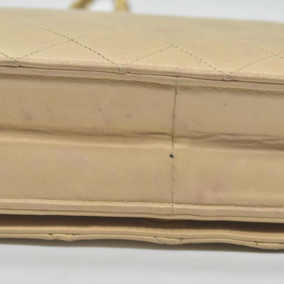 $3350 Chanel Timeless Classic Quilted Single Flap with 24K GHW Beige