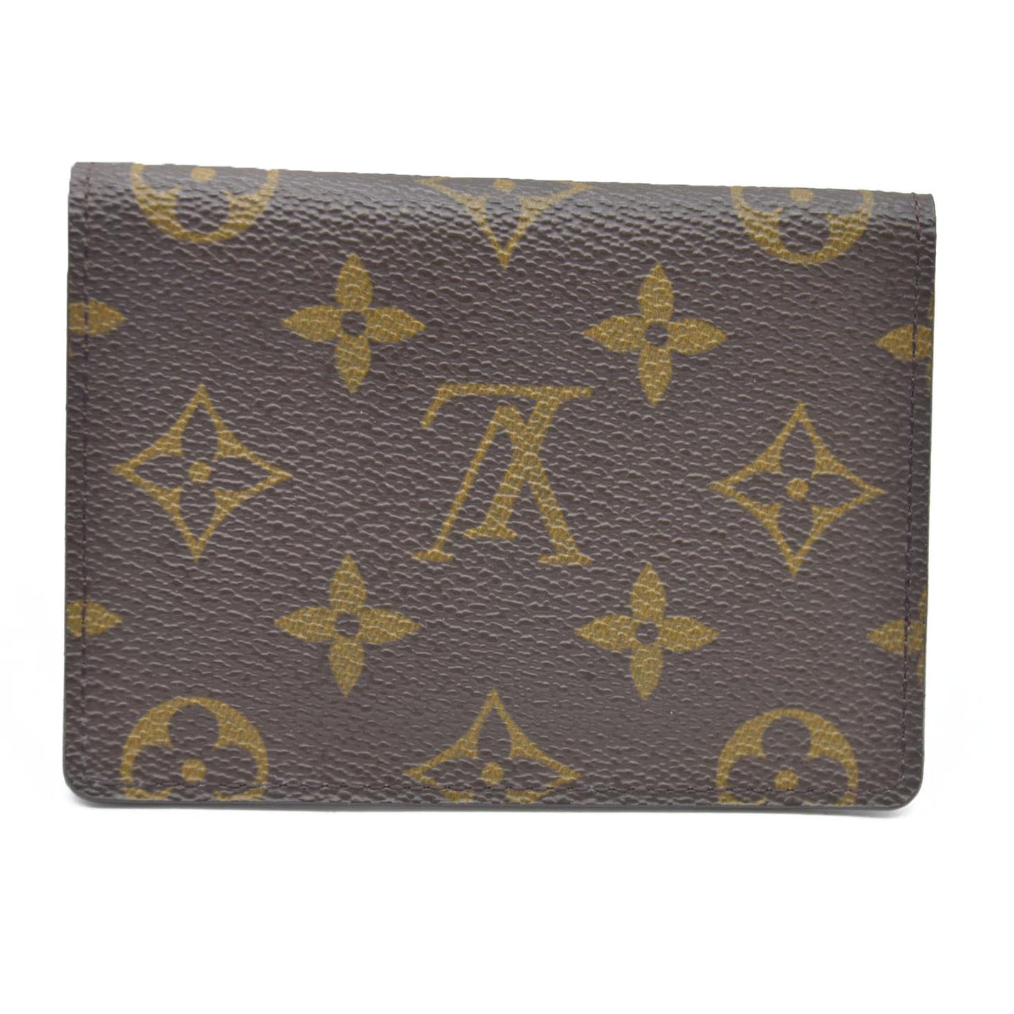 AUCTION $535 Louis Vuitton  Monogram Porte 2 Cartes Vertical Card Holder