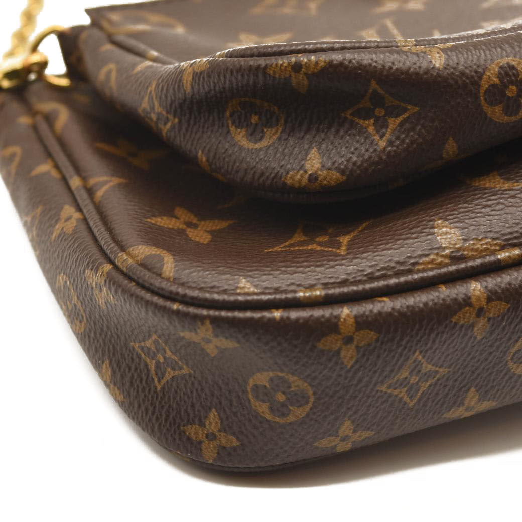 LOUIS VUITTON Monogram Multi Pochette Accessories Rose Clair