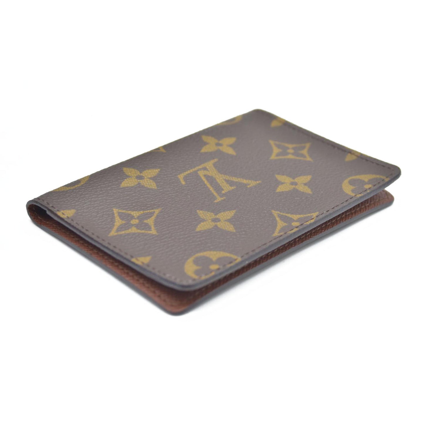 AUCTION $535 Louis Vuitton  Monogram Porte 2 Cartes Vertical Card Holder