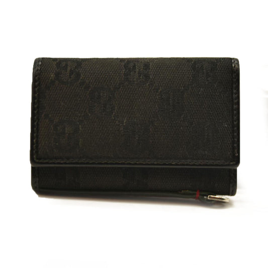 Gucci  Monogram 6 Key Holder Case Black