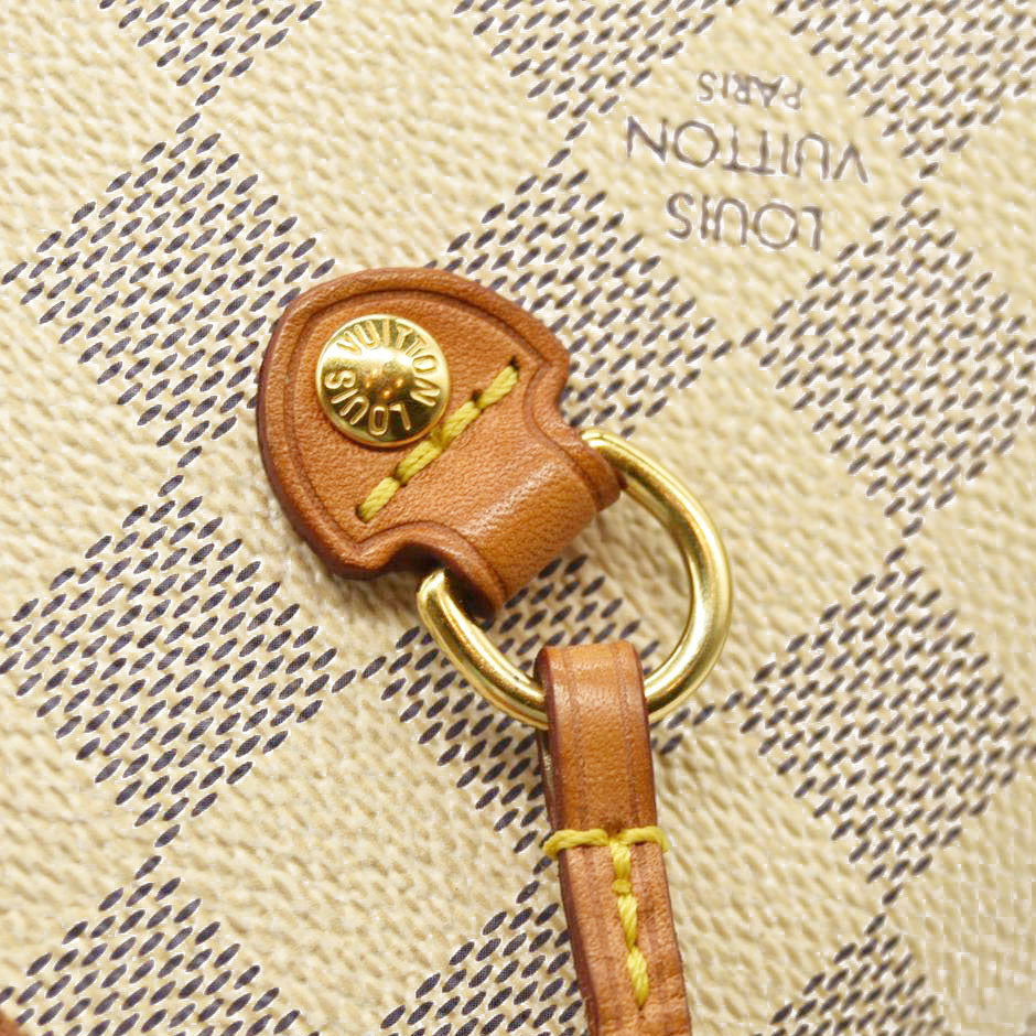 Louis Vuitton  Damier Azur Neo Neverfull MM Rose Ballerine with Pouch