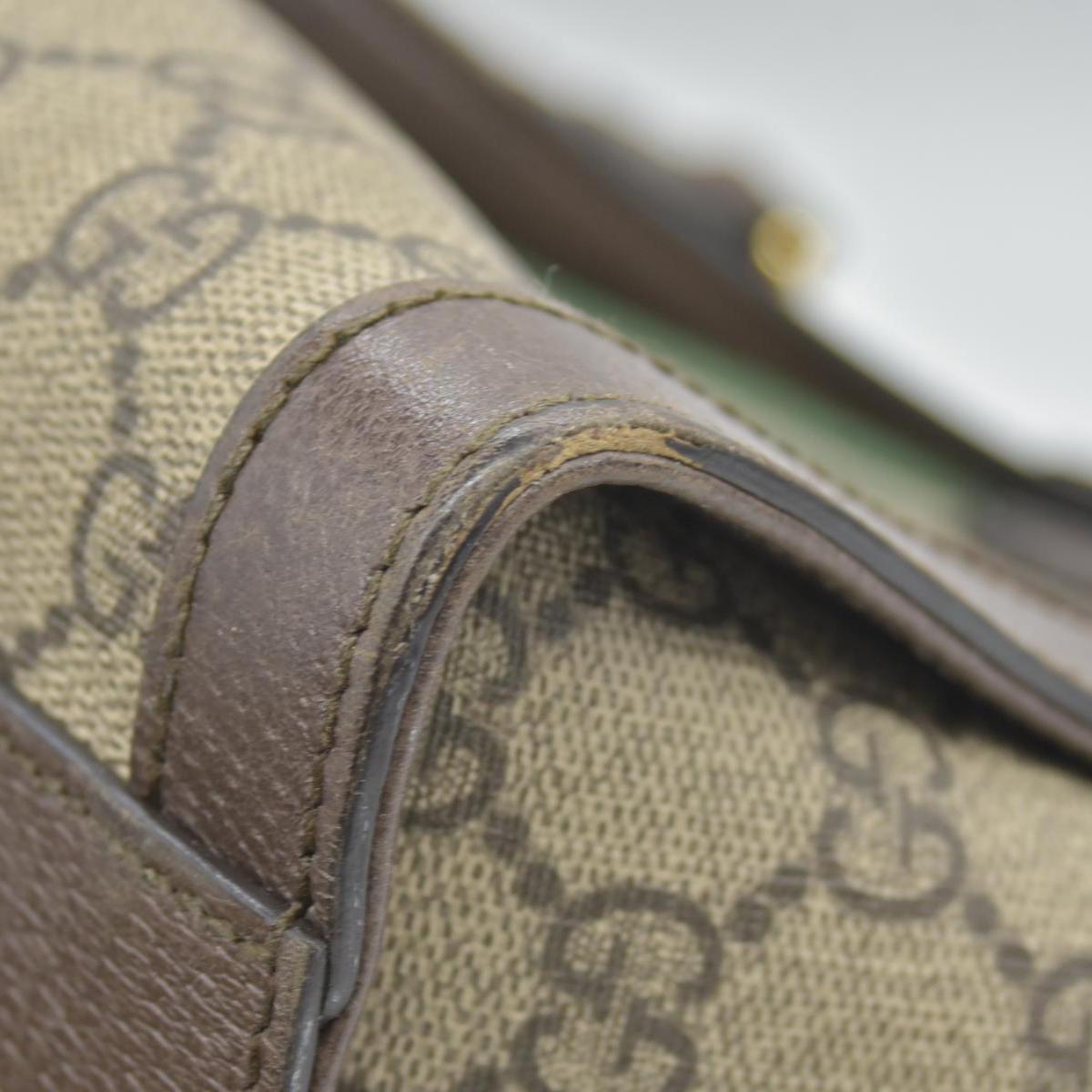 $2390 Gucci GG Supreme Monogram Web Medium Ophidia Tote Bag Brown