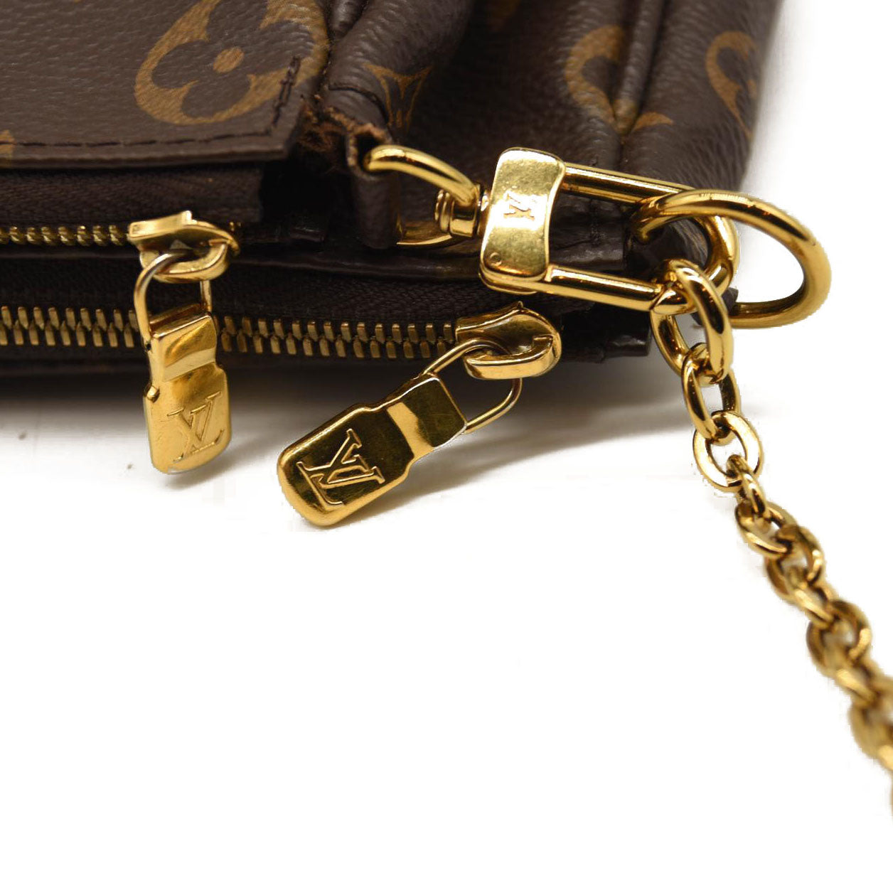 LOUIS VUITTON Monogram Multi Pochette Accessories Rose Clair