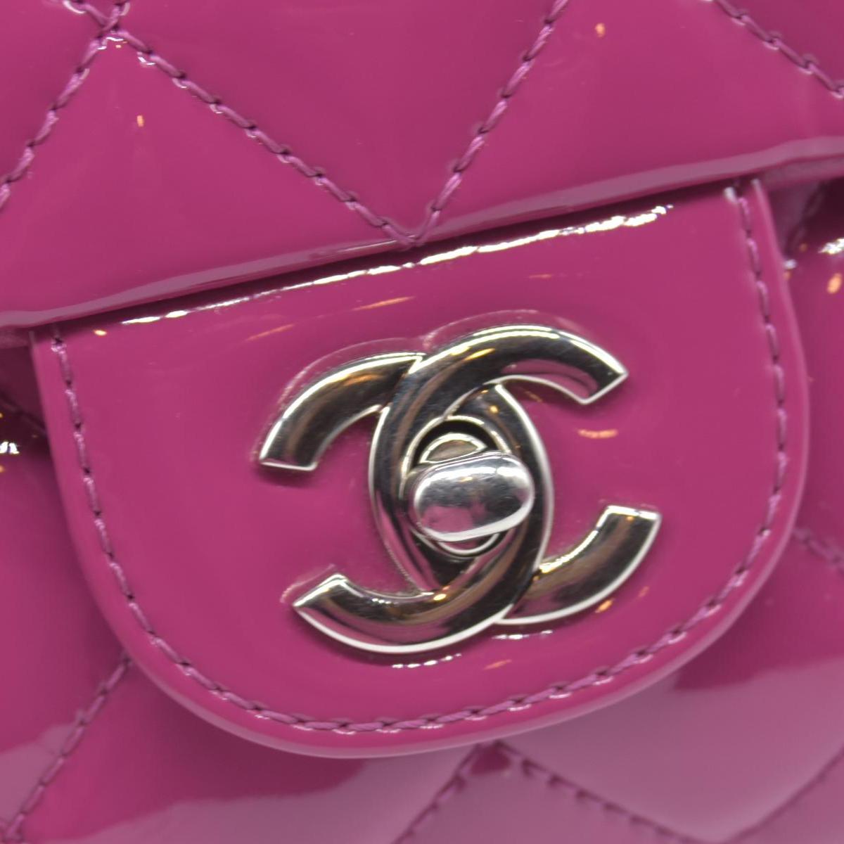 Chanel CC Quilted Patent Leather Crossbody Bag