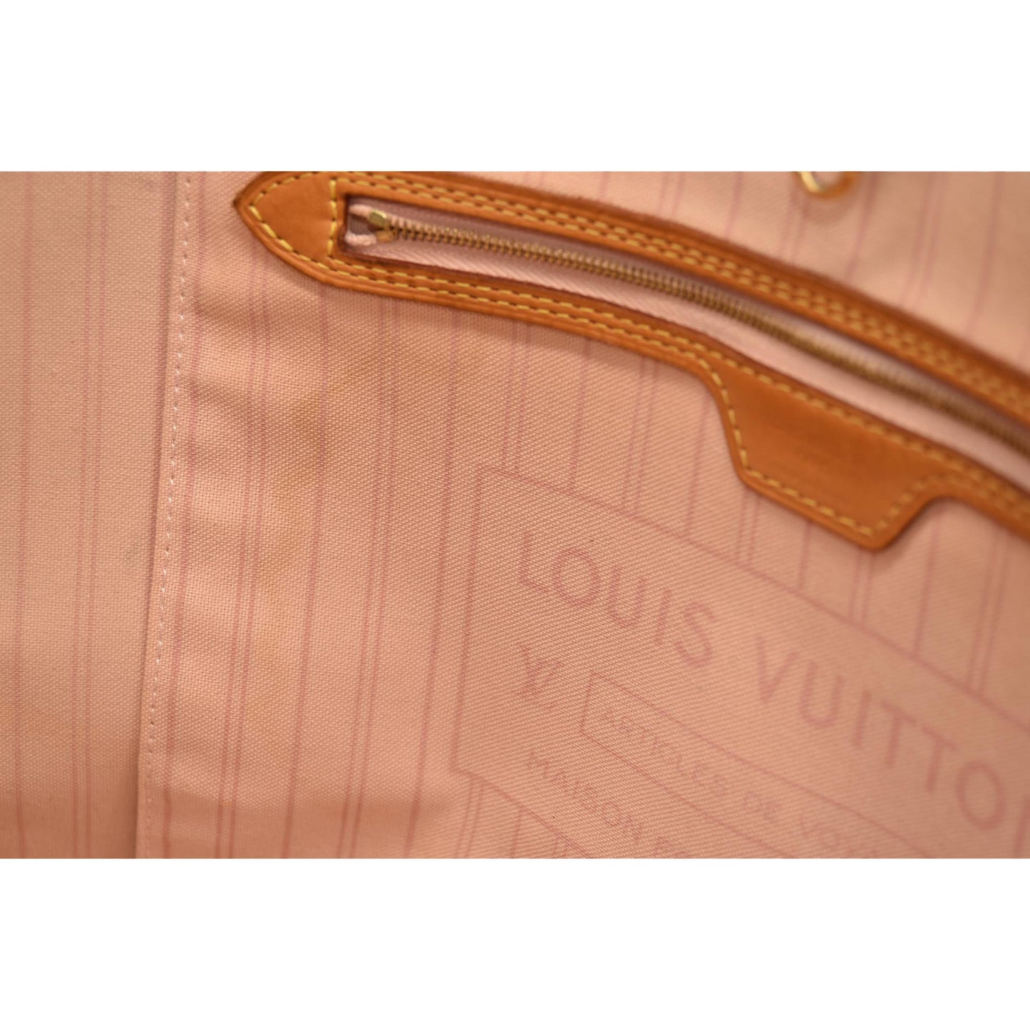 Louis Vuitton  Damier Azur Neo Neverfull MM Rose Ballerine with Pouch