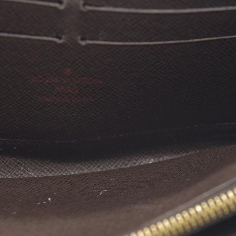 AUCTION $1060 Louis Vuitton Damier Zippy Zip Around Organizer Long Wallet Brown