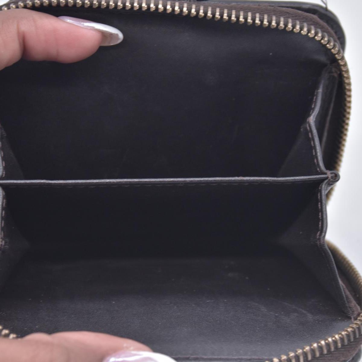 Fendi Zucca Canvas Compact Zip Around Wallet CONSIGNMENT