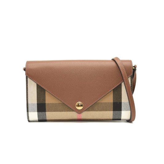 Burberry Vintage Check Envelope Crossbody Bag Tan