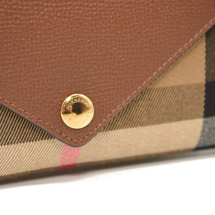 Burberry Vintage Check Envelope Crossbody Bag Tan