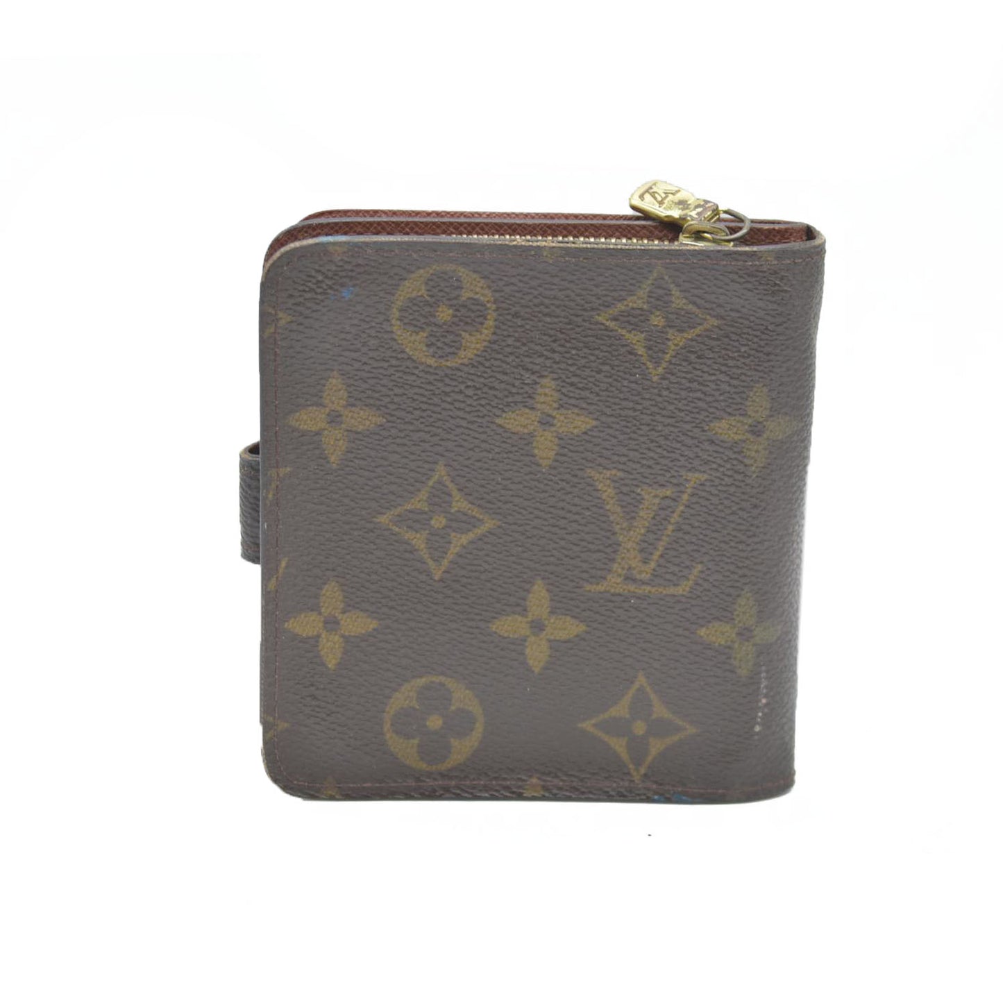 AUCTION $590 Louis Vuitton  Monogram Compact Zippe Zipped Wallet