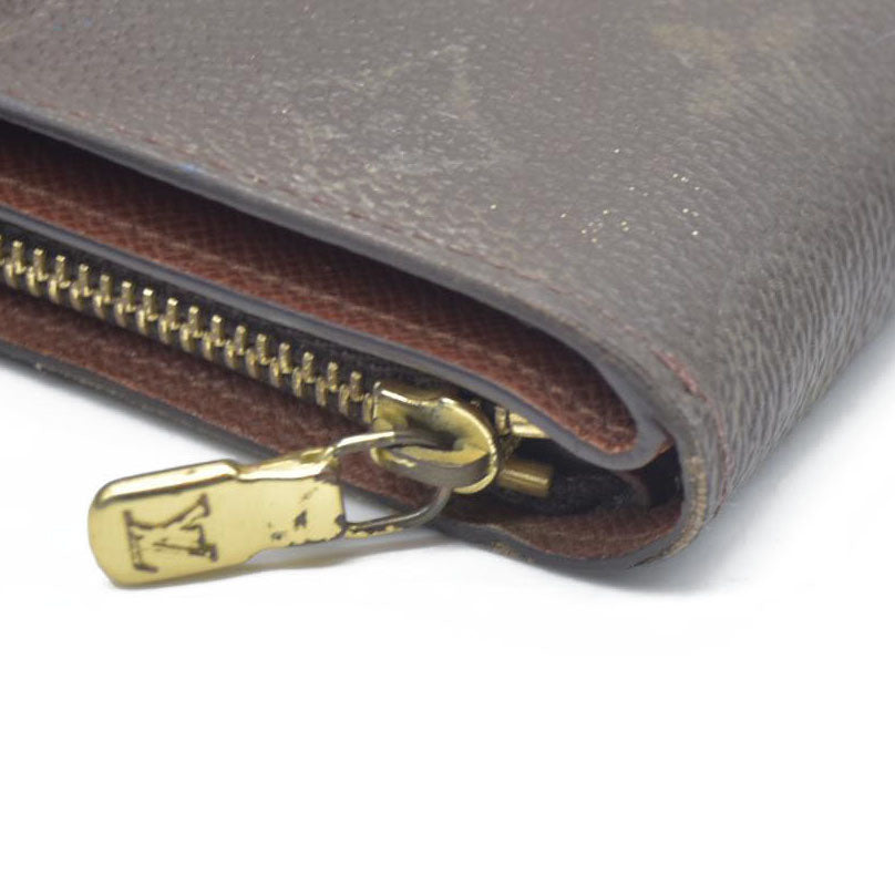 AUCTION $590 Louis Vuitton  Monogram Compact Zippe Zipped Wallet