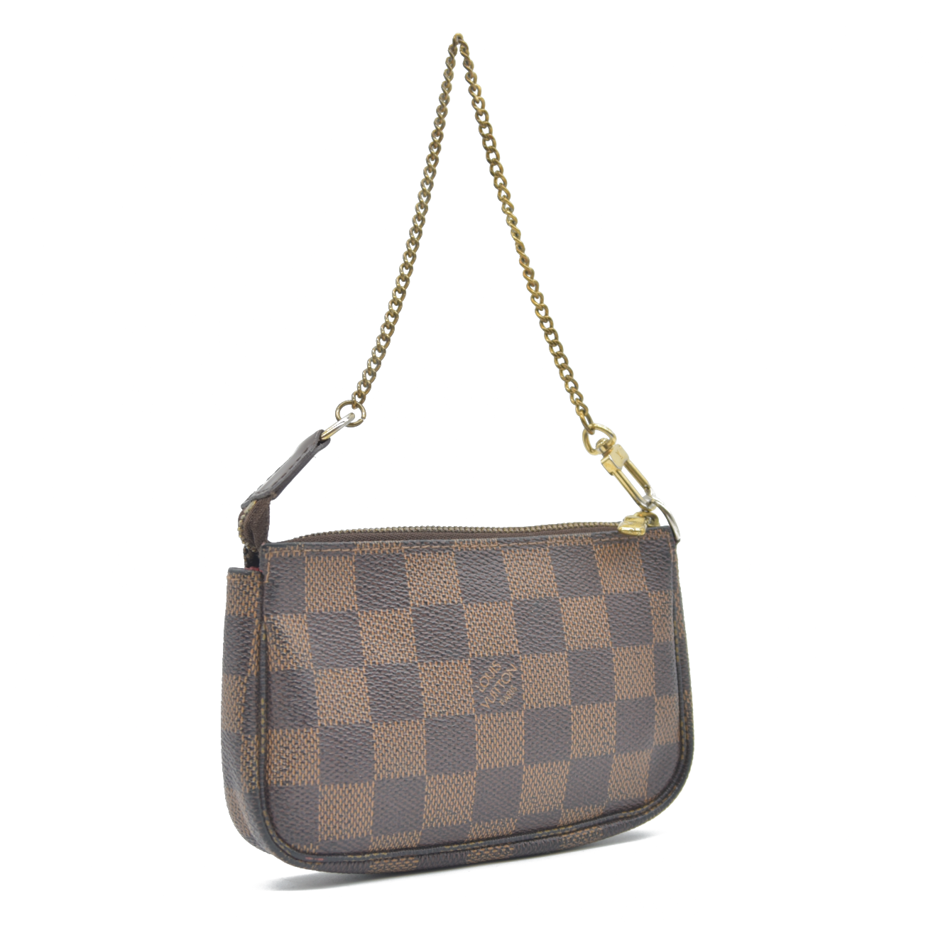 Louis Vuitton Damier Ebene Complice Trunks and Bags Mini Pochette Accessories Red FL1028