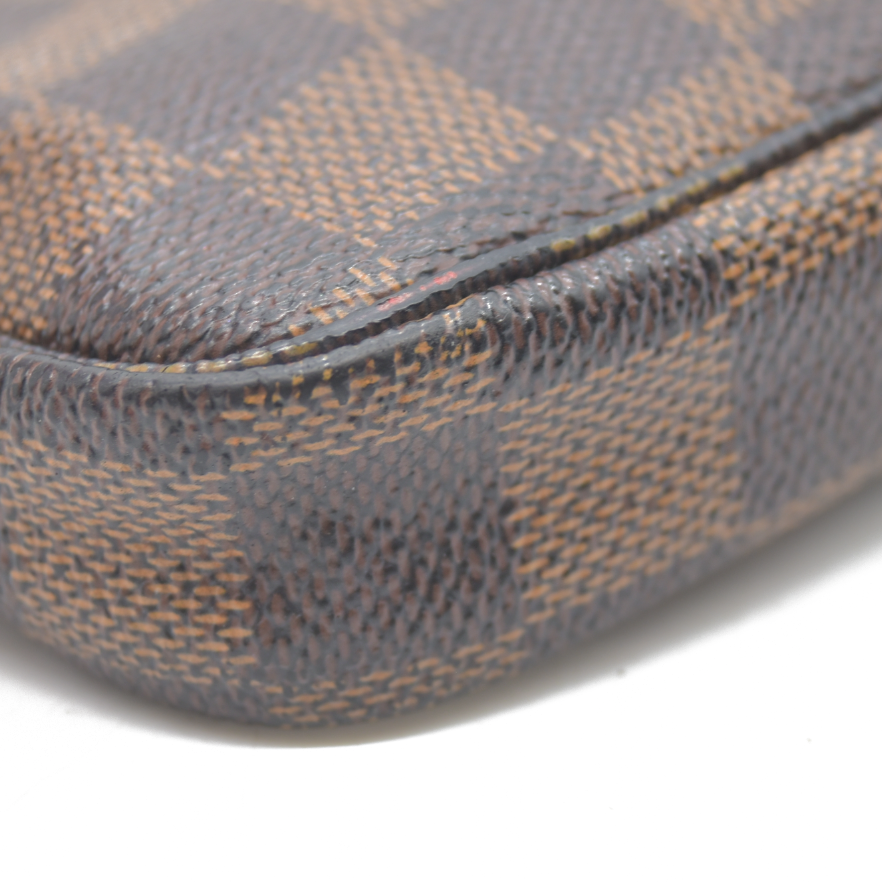 Louis Vuitton Damier Ebene Complice Trunks and Bags Mini Pochette Accessories Red FL1028