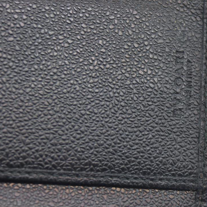 $780  BVLGARI Millerige PVC Leather Long Bifold Wallet Silver
