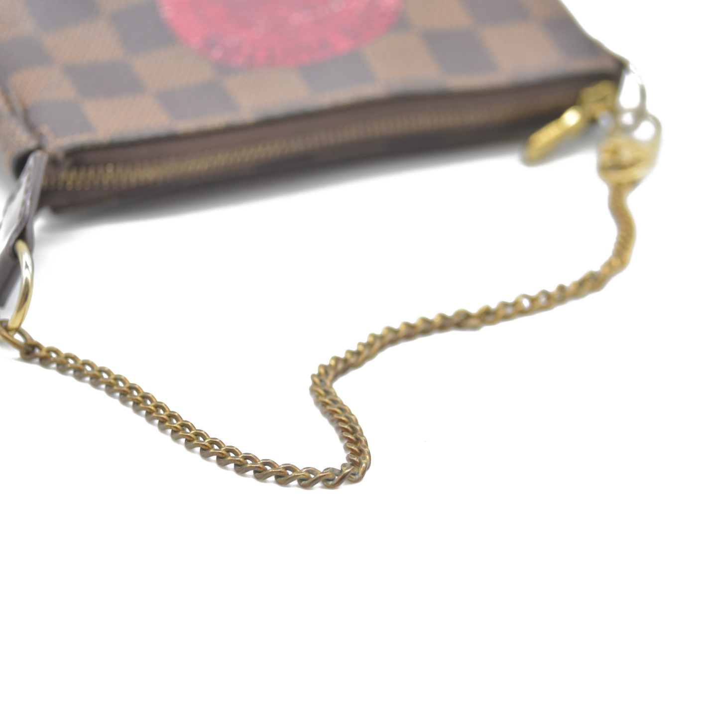 Louis Vuitton Damier Ebene Complice Trunks and Bags Mini Pochette Accessories Red FL1028