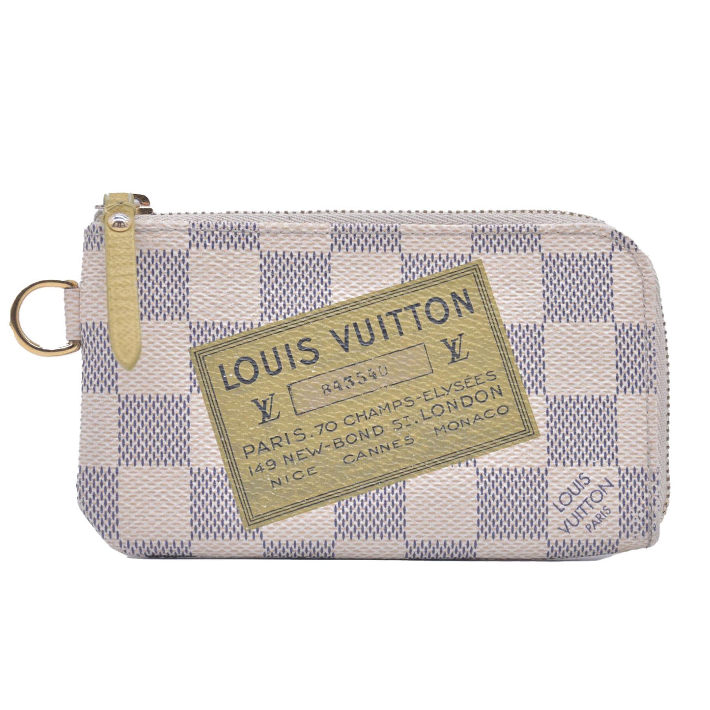 Louis Vuitton Damier Azur Articles de Voyage Key Pouch Cles CONSIGNMENT