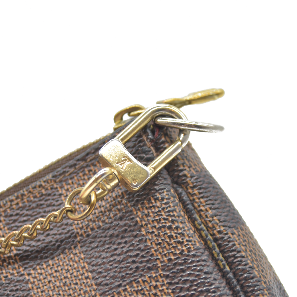 Louis Vuitton Damier Ebene Complice Trunks and Bags Mini Pochette Accessories Red FL1028