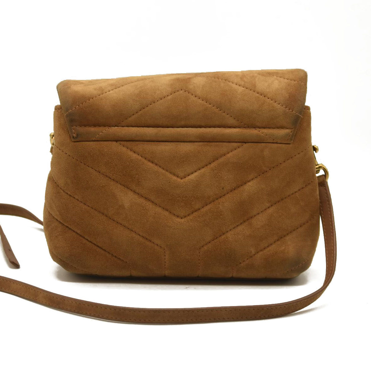 Saint Laurent  Suede Toy Loulou Shoulder Bag Cinnamon