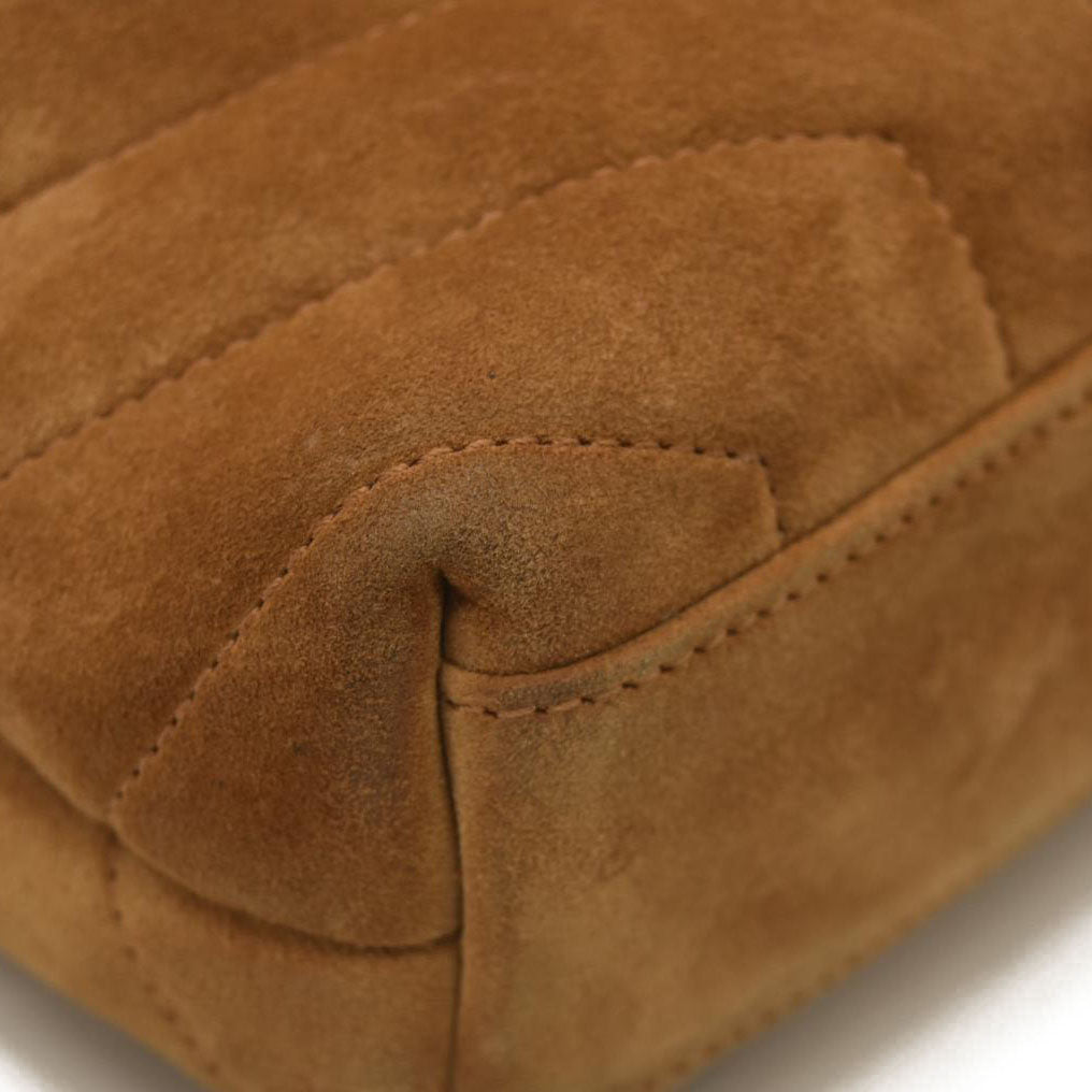 Saint Laurent  Suede Toy Loulou Shoulder Bag Cinnamon