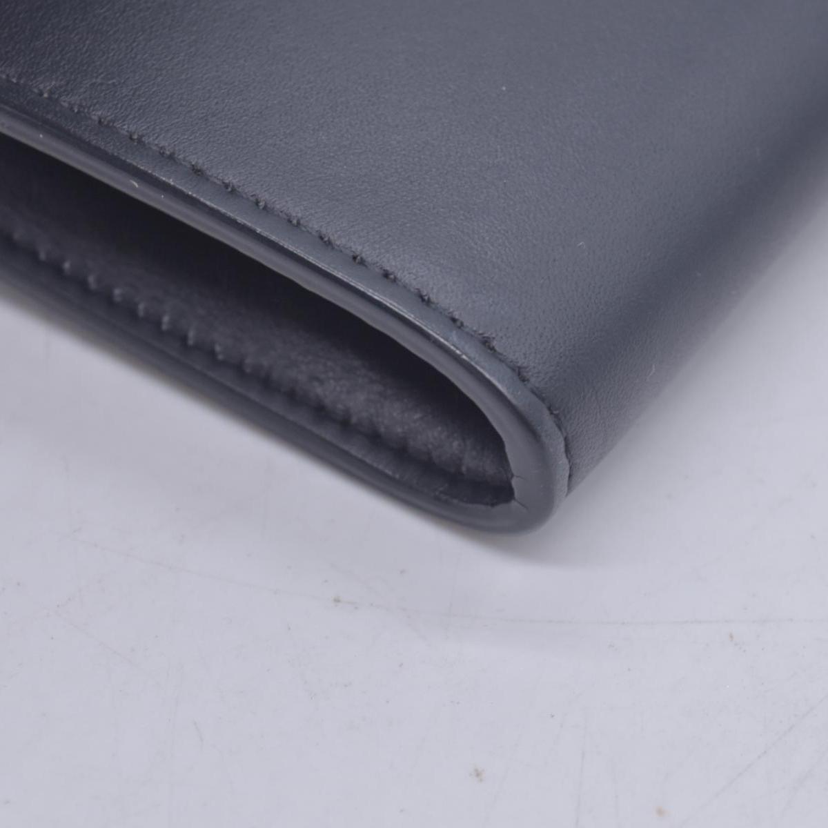 $1200 CELINE Smooth Calfskin Tri-Color Envelope Flap Wallet on Chain Navy Beige Pink CONSIGNMENT 10021559