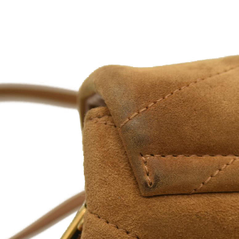 Saint Laurent  Suede Toy Loulou Shoulder Bag Cinnamon