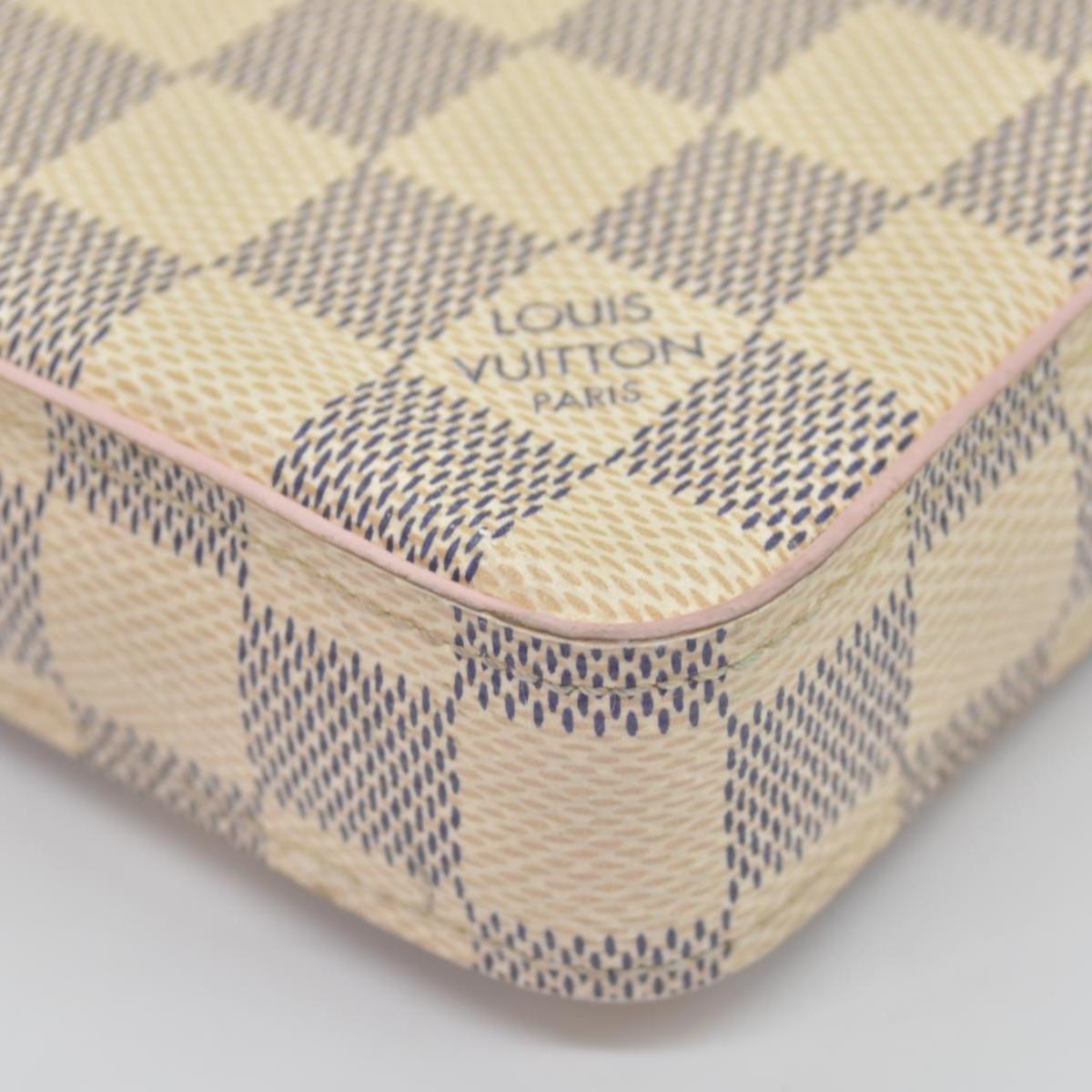 $1580 Louis Vuitton Damier Azur Pochette Felicie MI1149 2019 Pastel Pink