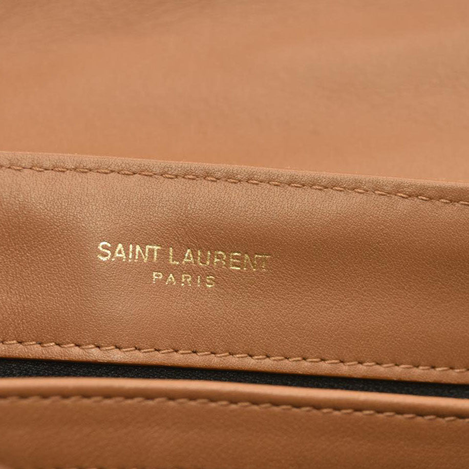 Saint Laurent  Suede Toy Loulou Shoulder Bag Cinnamon