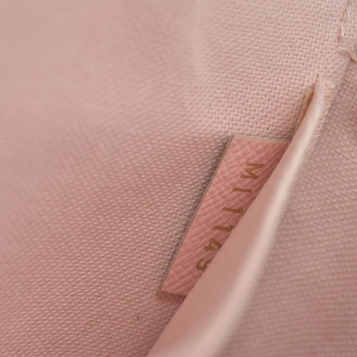 $1580 Louis Vuitton Damier Azur Pochette Felicie MI1149 2019 Pastel Pink
