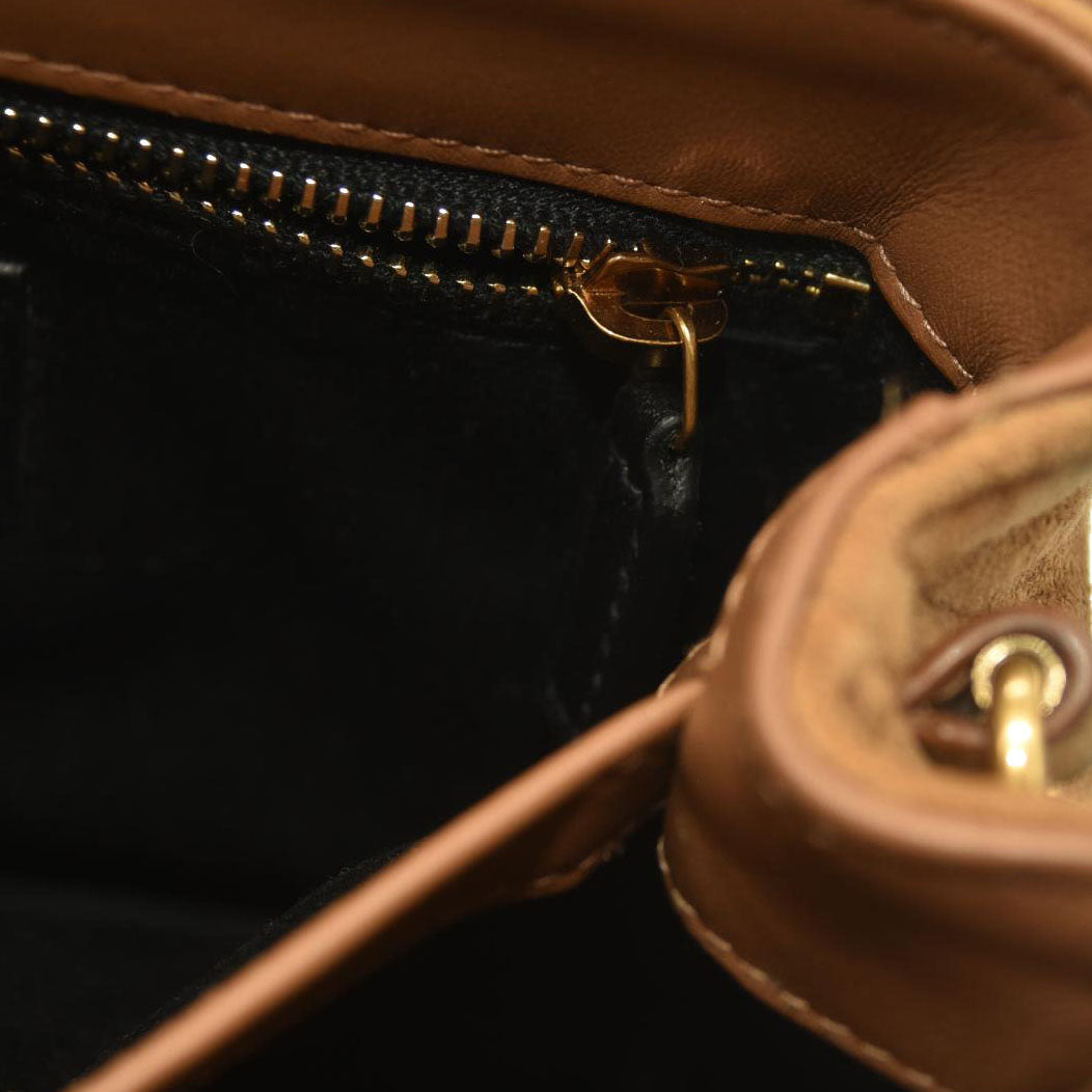 Saint Laurent  Suede Toy Loulou Shoulder Bag Cinnamon