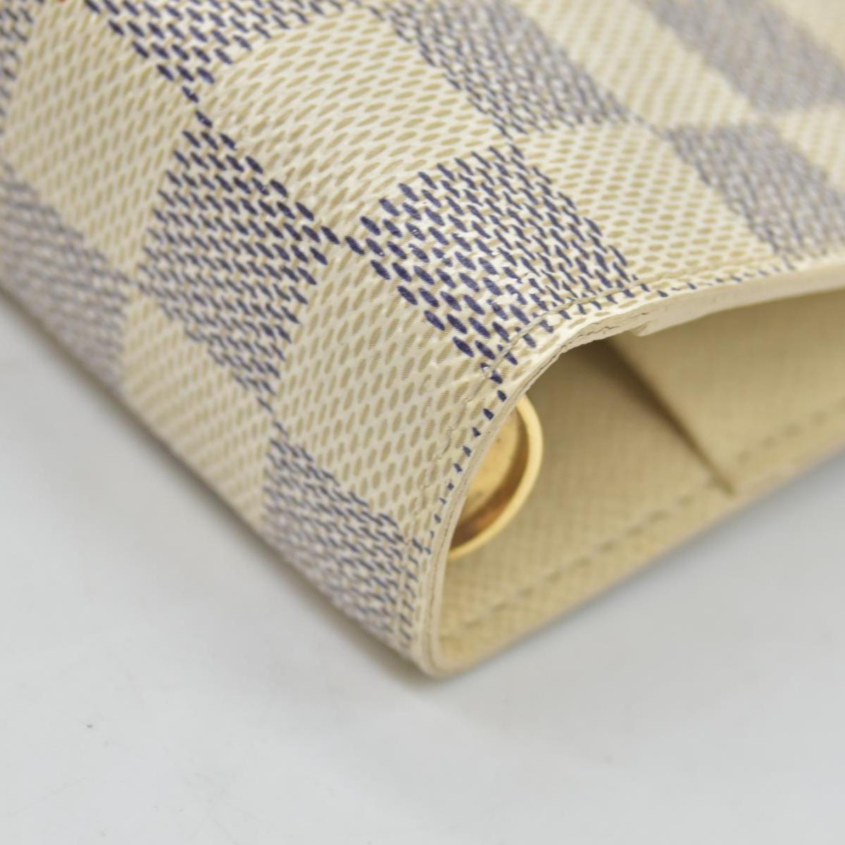 $605 2007 Louis Vuitton Damier Azur Medium Ring Agenda Cover SP2097