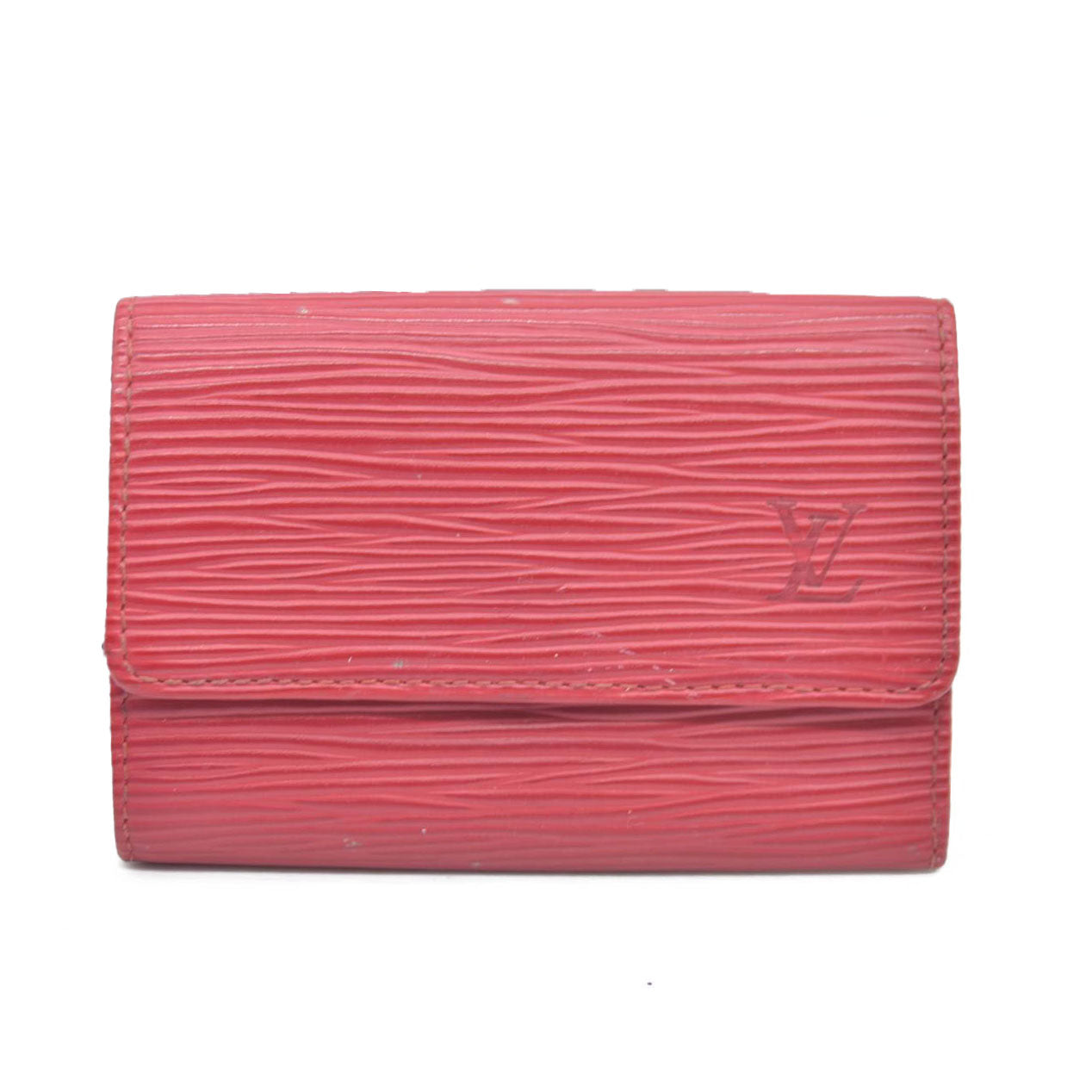 AUCTION $445 Louis Vuitton  Epi Multicles 6 Key Holder Rubis