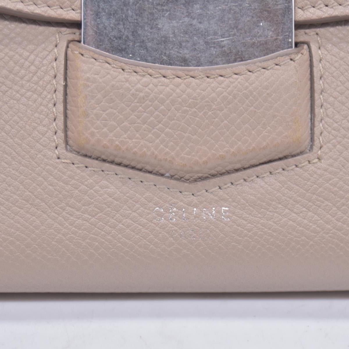 Céline Grain Calfskin Flap Wallet Beige CONSIGNMENT
