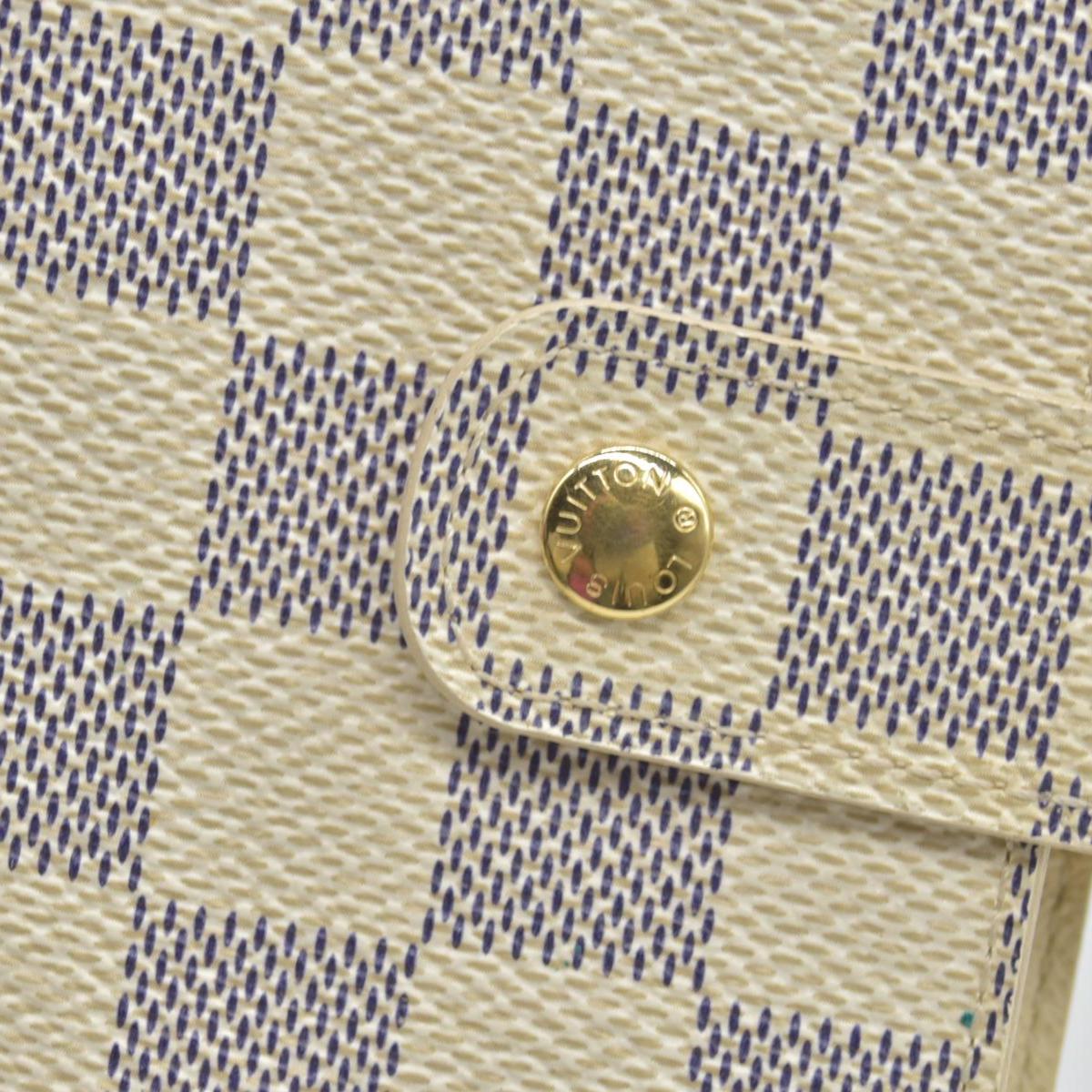 $605 2007 Louis Vuitton Damier Azur Medium Ring Agenda Cover SP2097