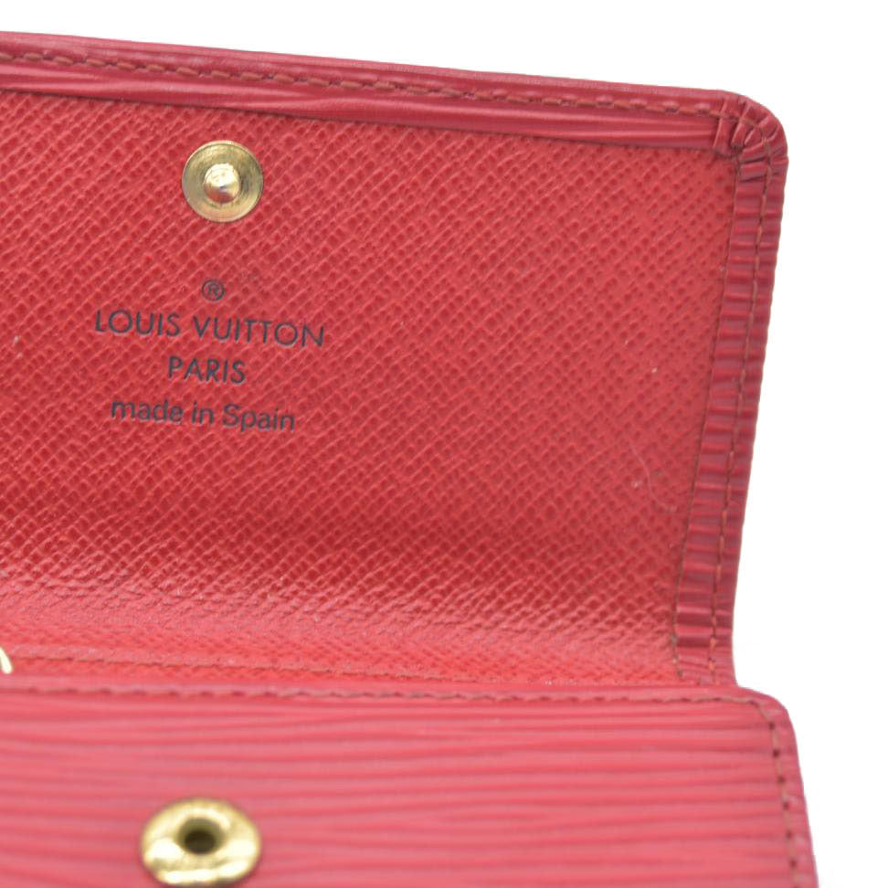 AUCTION $445 Louis Vuitton  Epi Multicles 6 Key Holder Rubis