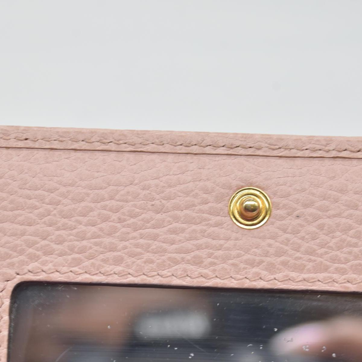 $1150 Gucci Dollar Calfskin Mini GG Marmont Chain Wallet Perfect Pink