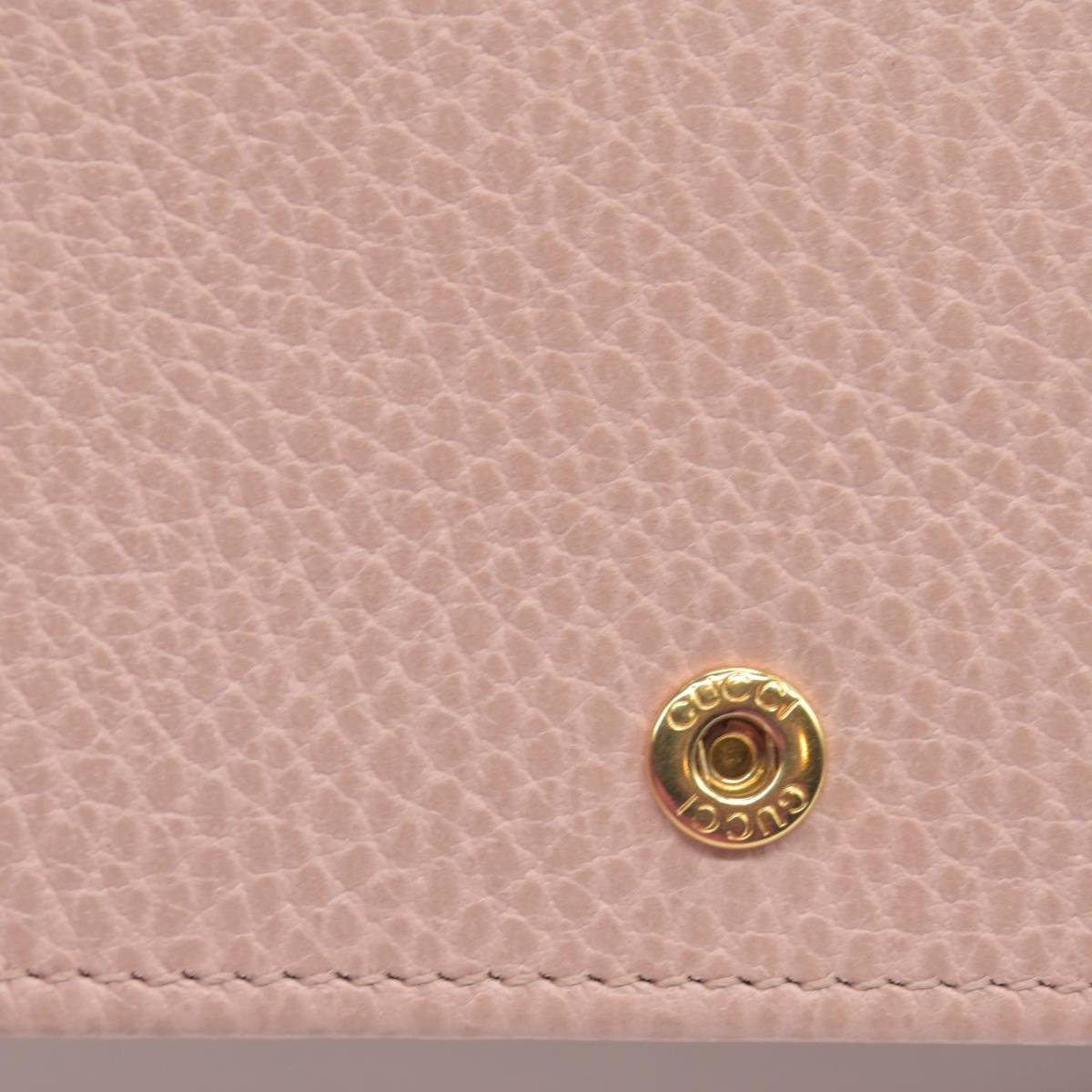$1150 Gucci Dollar Calfskin Mini GG Marmont Chain Wallet Perfect Pink