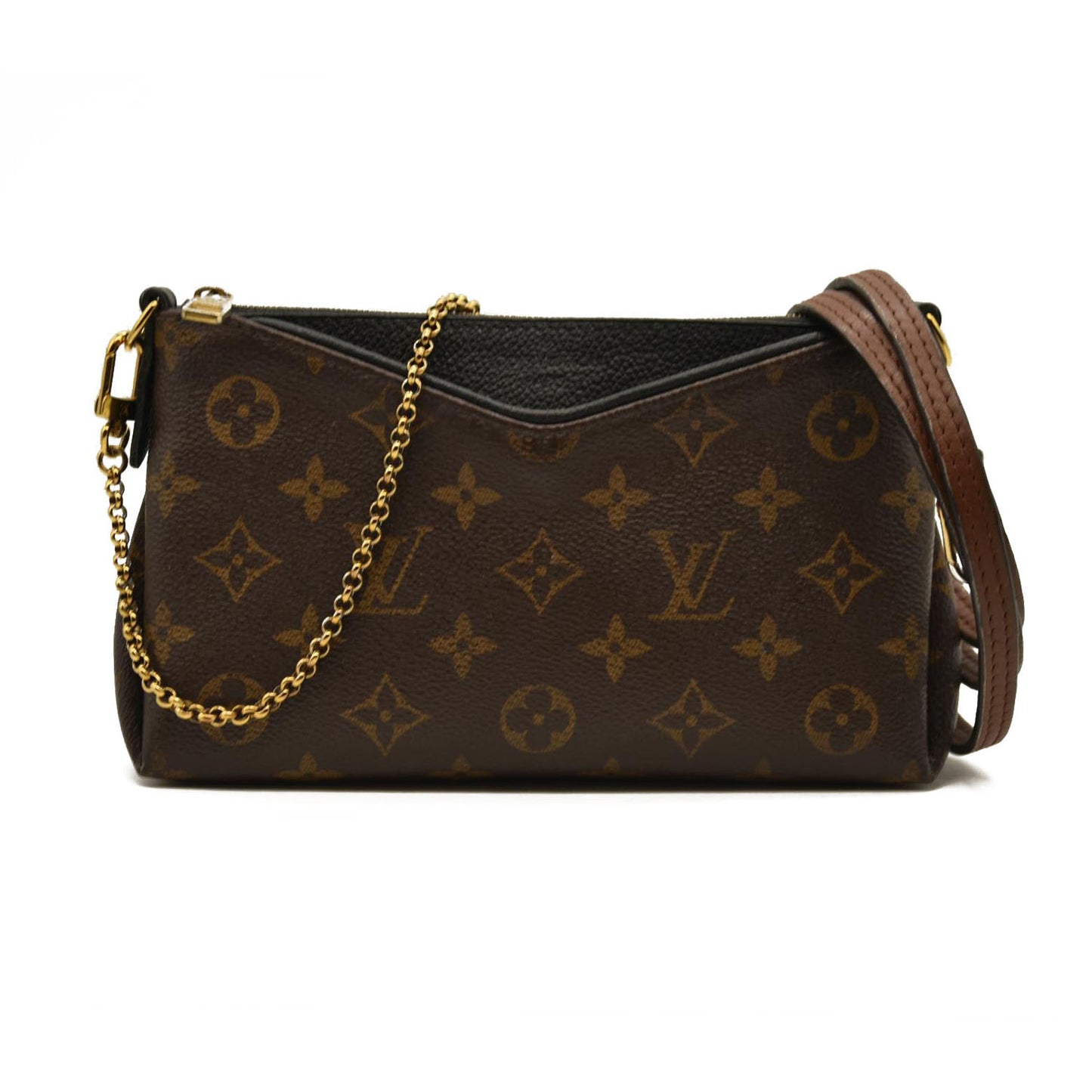 Louis Vuitton  Monogram Pallas Clutch Black