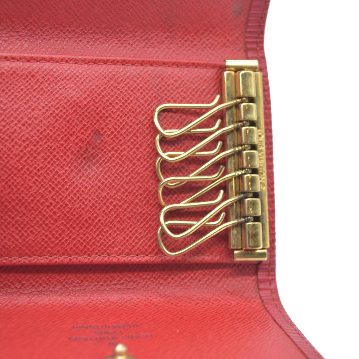 AUCTION $445 Louis Vuitton  Epi Multicles 6 Key Holder Rubis