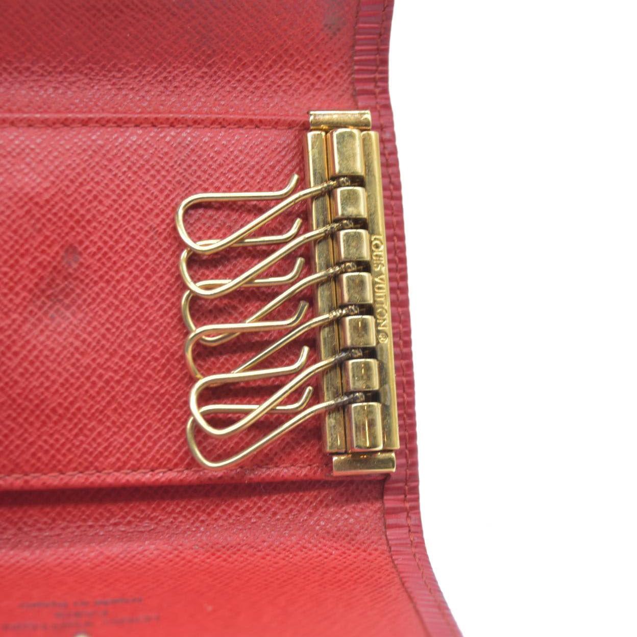 AUCTION $445 Louis Vuitton  Epi Multicles 6 Key Holder Rubis