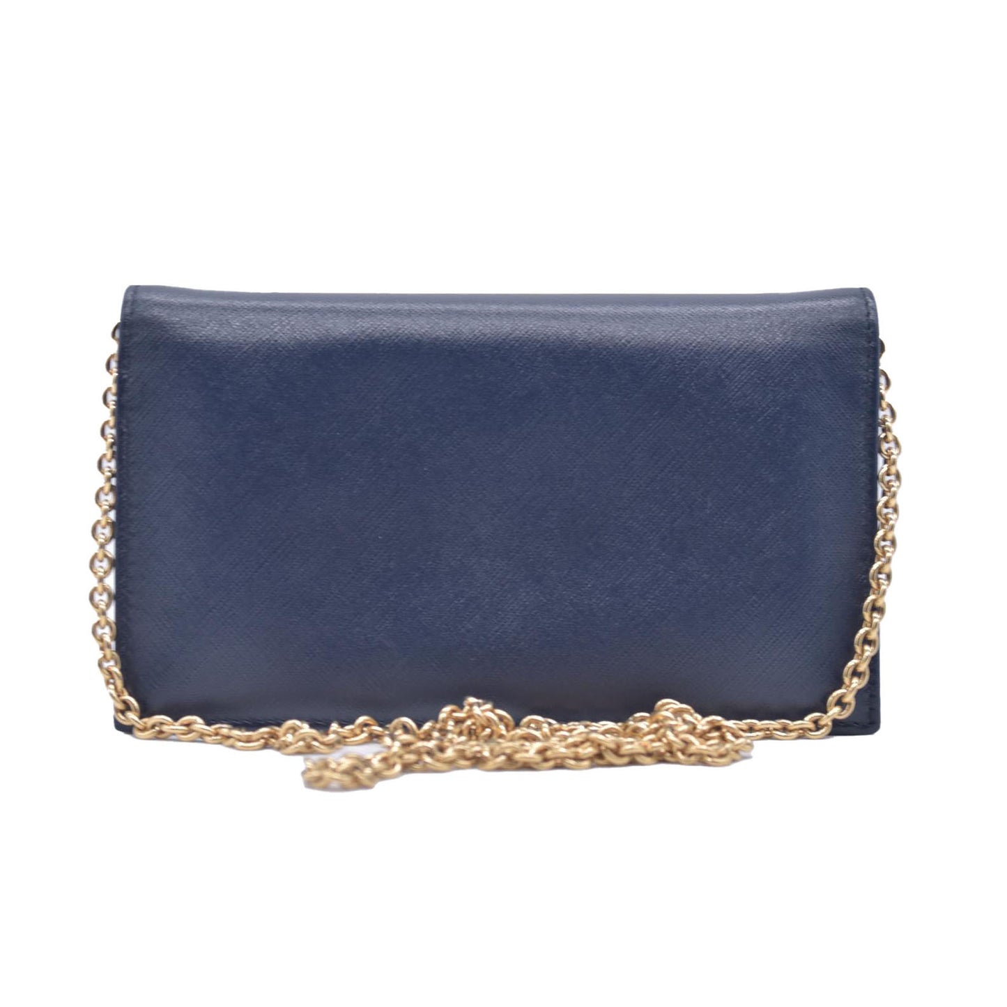 Salvatore Ferragamo Miss Vara Crossbody Wallet on Chain Navy CONSIGNMENT