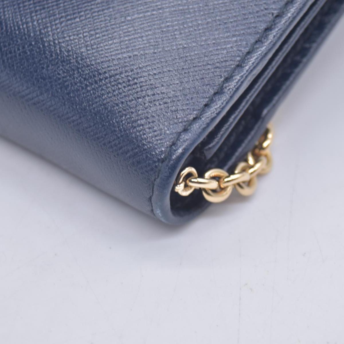 Salvatore Ferragamo Miss Vara Crossbody Wallet on Chain Navy CONSIGNMENT