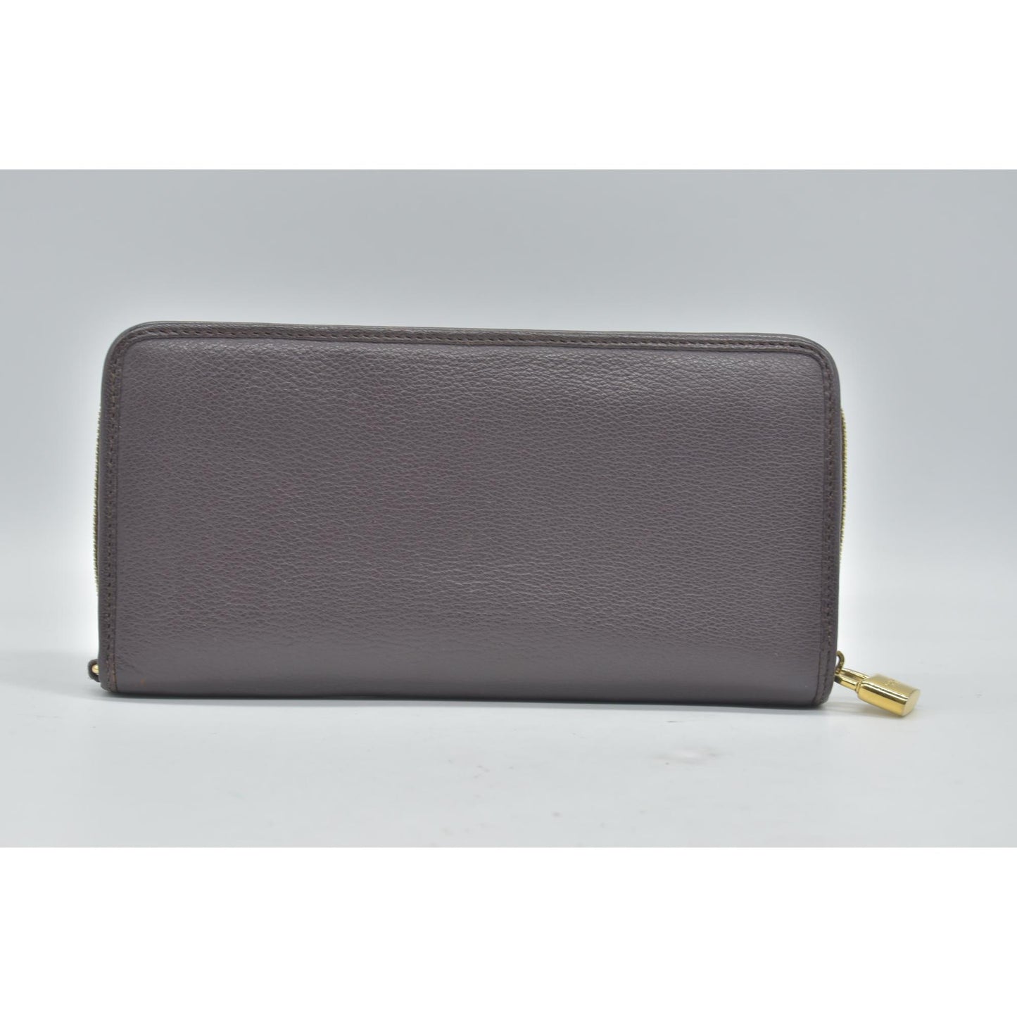 LOEWE Round Zipper Long Wallet purple Anagram Wallet Leather