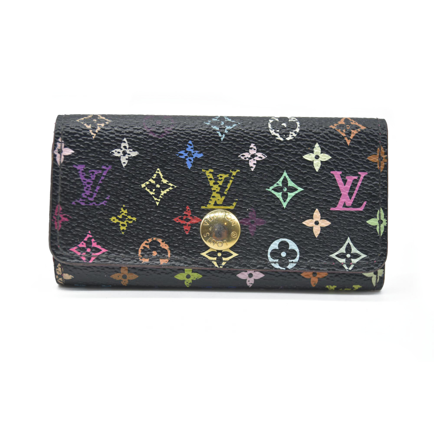 $445 Louis Vuitton Monogram Multicolor Multicles 4 Ring Key Case CT5101