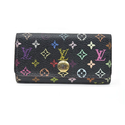 $445 Louis Vuitton Monogram Multicolor Multicles 4 Ring Key Case CT5101