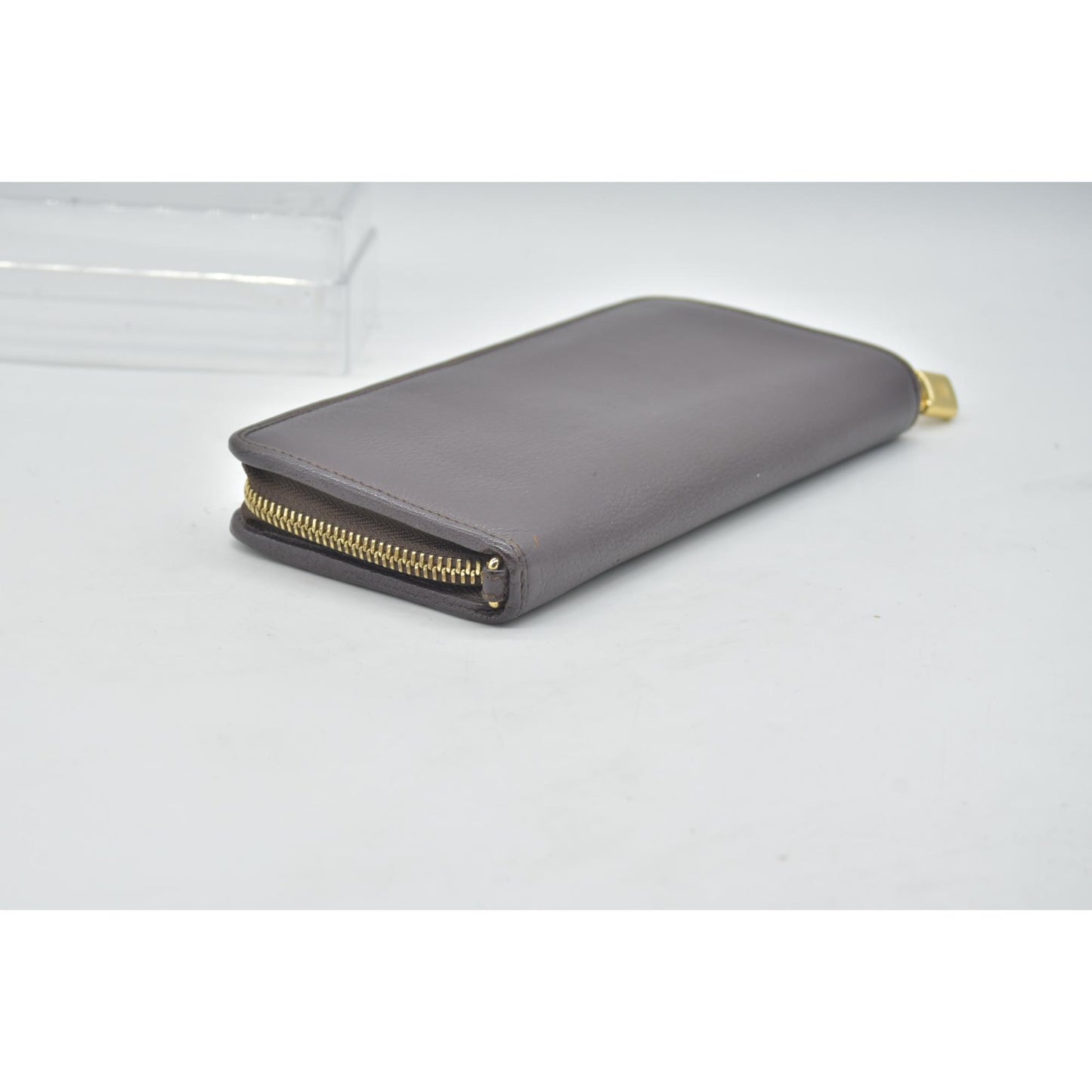 LOEWE Round Zipper Long Wallet purple Anagram Wallet Leather